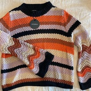 NWT Storia Knit Striped Sweater